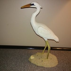 White heron statue